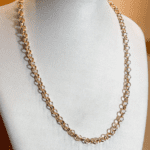 Corrente Oval 45cm Folheada a Ouro