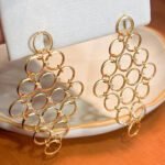 Brinco Cascata Folheado a Ouro