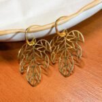 Brinco Folheado Folha