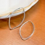 Argola Oval Folheada a Prata