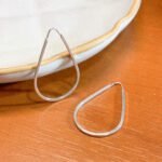 Argola Gota D'água Folheada a Prata