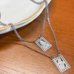 Escapulário Tradicional Bordado em Aço Inoxidável