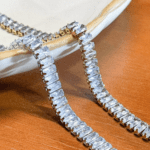 Pulseira Retângulos Cravejados em Aço Inoxidável