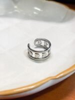 Anel Arco Corações em Aço