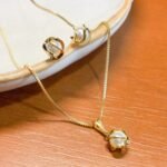 Conjunto Folheado Pérola Vazada