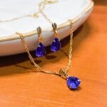 Conjunto Pingente Penduradinho Folheado a Ouro