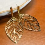 Brinco Folheado Folha Outono