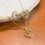 Conjunto Folheado Coração Duas Cores