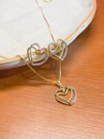 Conjunto Folheado Coração Duas Cores