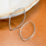 Argola Oval Folheada a Prata