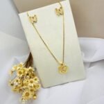 Conjunto Feminino Folheado Borboleta Brilhante