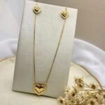 Conjunto Folheado Feminino Coração Luxo