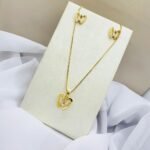 Conjunto Feminino Folheado Borboleta Brilhante - Imagem 2