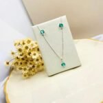 Conjunto Prata Cristal Verde