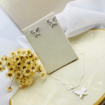 Conjunto Folheado Feminino Borboleta Cristal - Imagem 3