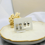 Trio de Brincos em Aço Inoxidável