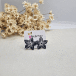 Brinco Flor Estrela em Aço Prata
