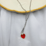 Conjunto Coração Vermelho em Aço Inox - Imagem 2