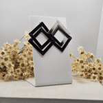 Brinco Duplo Losango em Aço Inox - Imagem 2