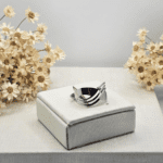 Anel Ondas Vazadas em Aço