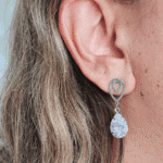 Brinco Elegance Gota Cristal em Aço Inox - Imagem 3