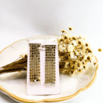 Brinco Longo Dourado em Aço Inox