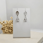 Brinco Elegance Gota Cristal em Aço Inox