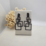 Brinco Feminino Geométrico em Aço