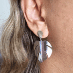 Brinco Folha Lisa em Aço Inox - Imagem 3