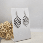 Brinco Geométrico Alongado em Aço Inox - Imagem 2