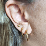 Trio de Brincos Aço Inox Dourado - Imagem 3