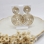 Brinco Aço Inox Espiral Duplo Dourado ou Prata - Imagem 2