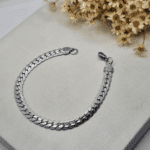 Pulseira Dupla Aço Inox Grumet 21cm Prata - Imagem 3