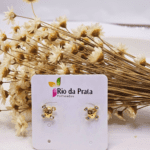 Brinco Caveirinha com Ponto de Luz – Folheado a Ouro