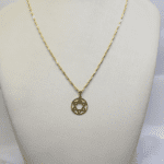 Cordão Folheado a Ouro com Pingente Estrela de Seis Pontas Vazado