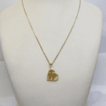 Cordão Folheado a Ouro com Pingente Coração Meninas