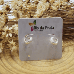 Argolinha Texturizada Folheado a Prata – Promoção - Imagem 2