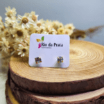 Brinco Ponto de Luz Folheado a Ouro - Cristal Delicado