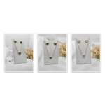 Conjunto Colar + Brincos Coração em Aço Inox – Variações Preto, Branco e Verde