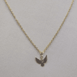 Cordão Folheado a Ouro com Pingente Pomba Espírito Santo com Ponto de Luz - Imagem 2