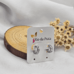 Argola de Aço Prata Cravejada PP - Imagem 3