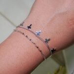 Pulseira Dupla Aço Inox Delicado Com Detalhes Em Cruz Rita - Imagem 5
