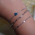 Kit Conjunto 3 Pulseiras Aço Inox Prata Joana - Imagem 3