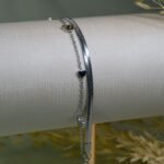 Pulseira Dupla Aço Inox Prata Com Detalhe Em Borboleta Maria - Imagem 2