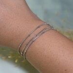 Pulseira Tripla Delicada Em Aço Inoxidável Thamiris