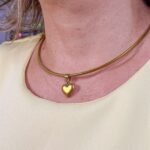 Colar Gargantilha Em Aço Inox Dourado Alta Qualidade Moda Luxo Madalena - Imagem 2