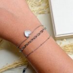 Kit Conjunto 3 Pulseiras Com Detalhe Em Coração Colorido Suzane - Imagem 3