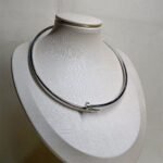 Gargantilha Em Aço Inox Alta Qualidade Design Moderno 14cm Athena - Imagem 2