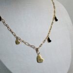 CORDÃO FEMININO CORRENTE DELICADO CORAÇÕES VALÉRIA - Imagem 2